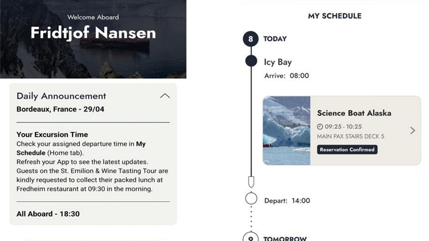 HX Expeditions: Zwei Angebote mit verbessertem Gästeerlebnis 9 HX App c HX