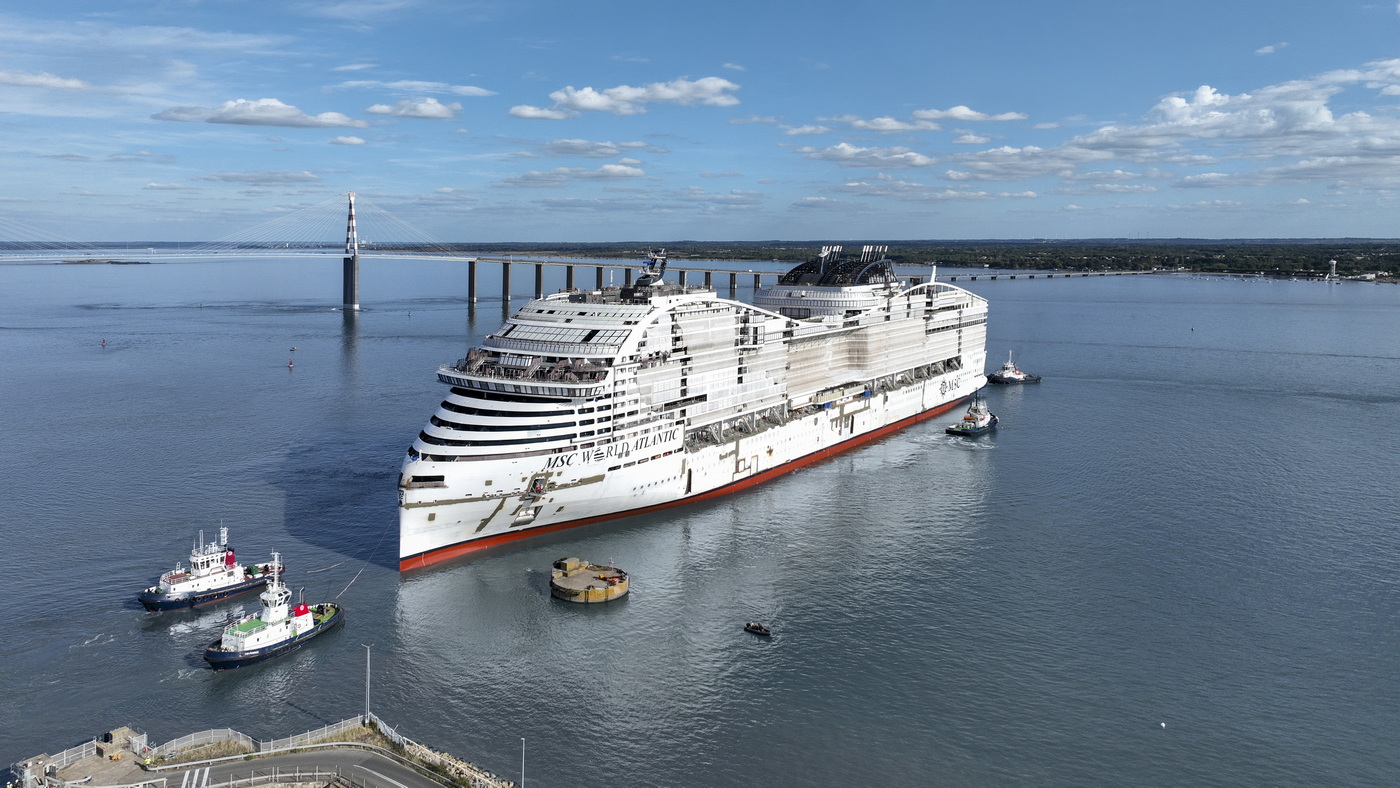 MSC Cruises: Aufschwimmen der MSC World Atlantic in Saint-Nazaire 7 MSC World Atlantic Aufschwimmen c MSC Cruises 3