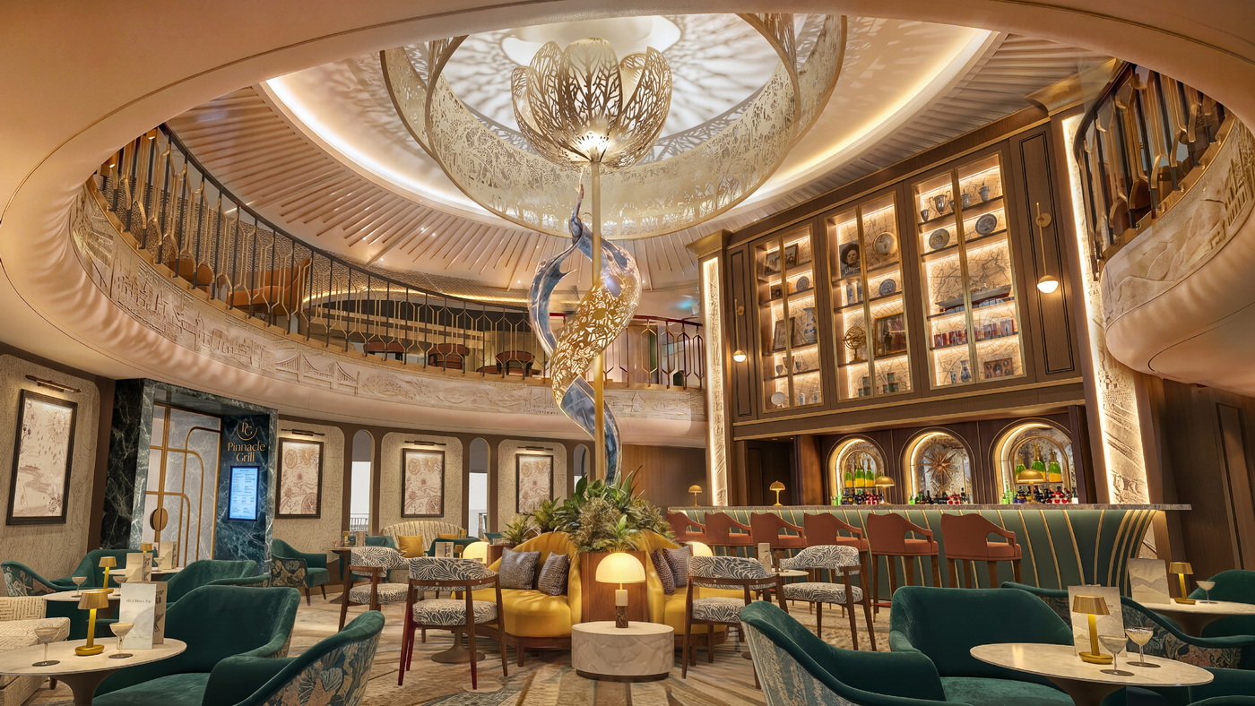 Holland America Line: Bar 1873 inspiriert von 150 Jahren Seefahrt 7 Bar 1873 Atrium c Holland America Line