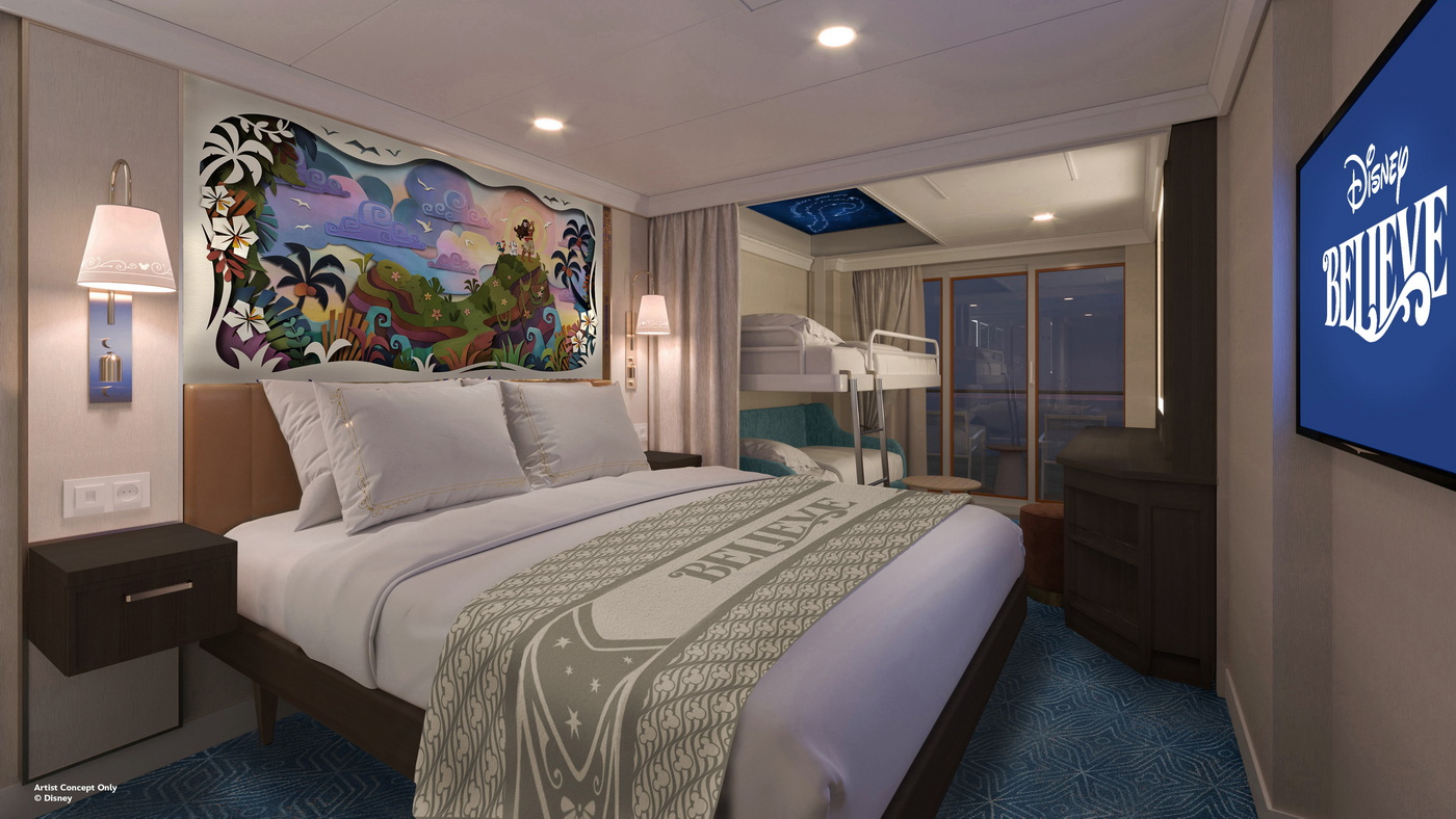 Disney Believe: Neue Erlebnisse im neuen Schiff der Wish Klasse 14 Disney Believe Verandah Stateroom c Disney