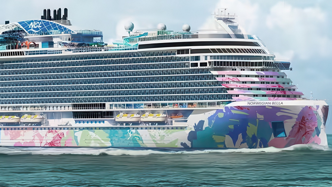 Norwegian Cruise Line: Ab 2028 fährt die Norwegian Bella im Mittelmeer 11 Norwegian Bella Rumpfdesigen c Norwegian Cruise Line 1